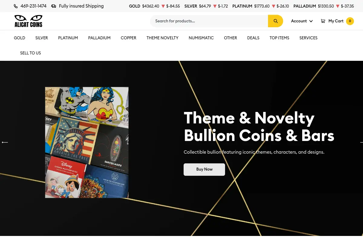 AliCat Coins website