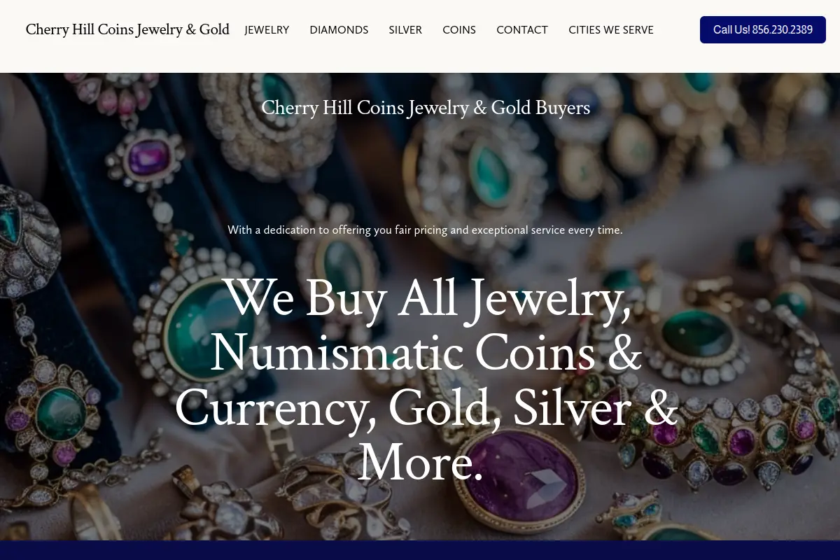 Cherry Hill Coins Jewelry & Gold website