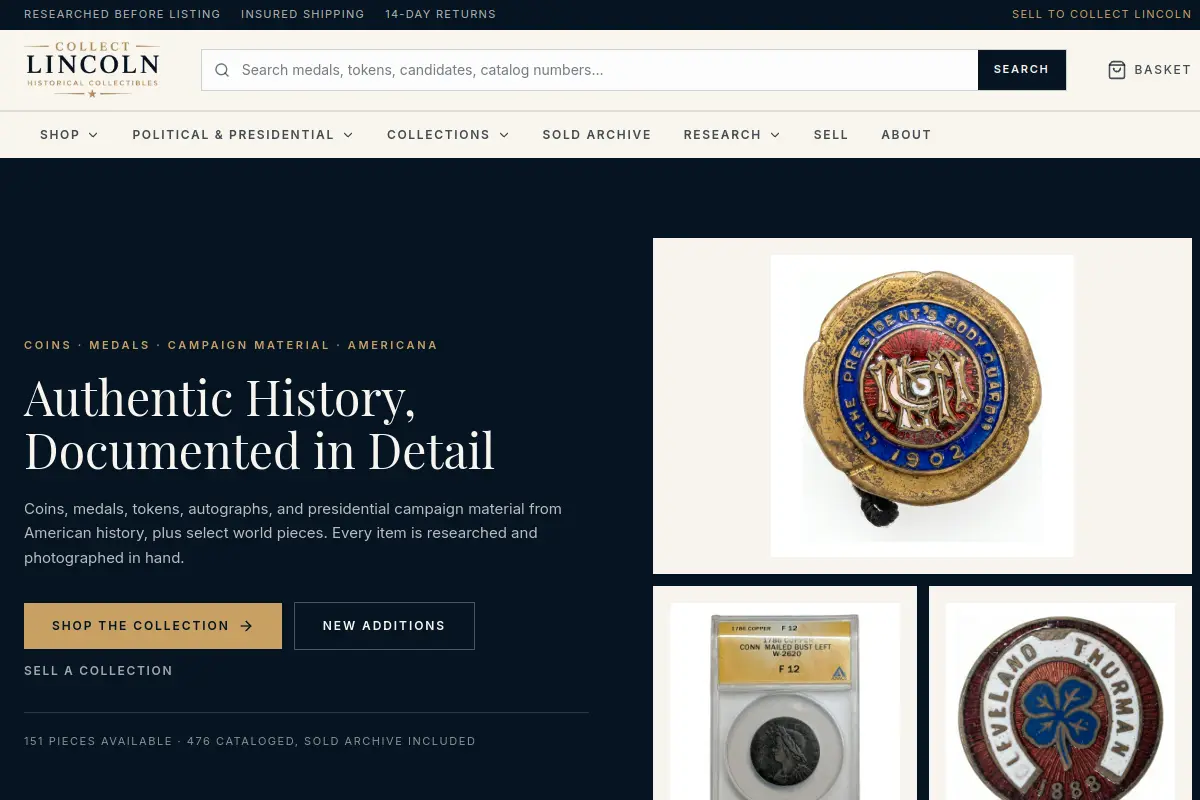 Collect Lincoln website