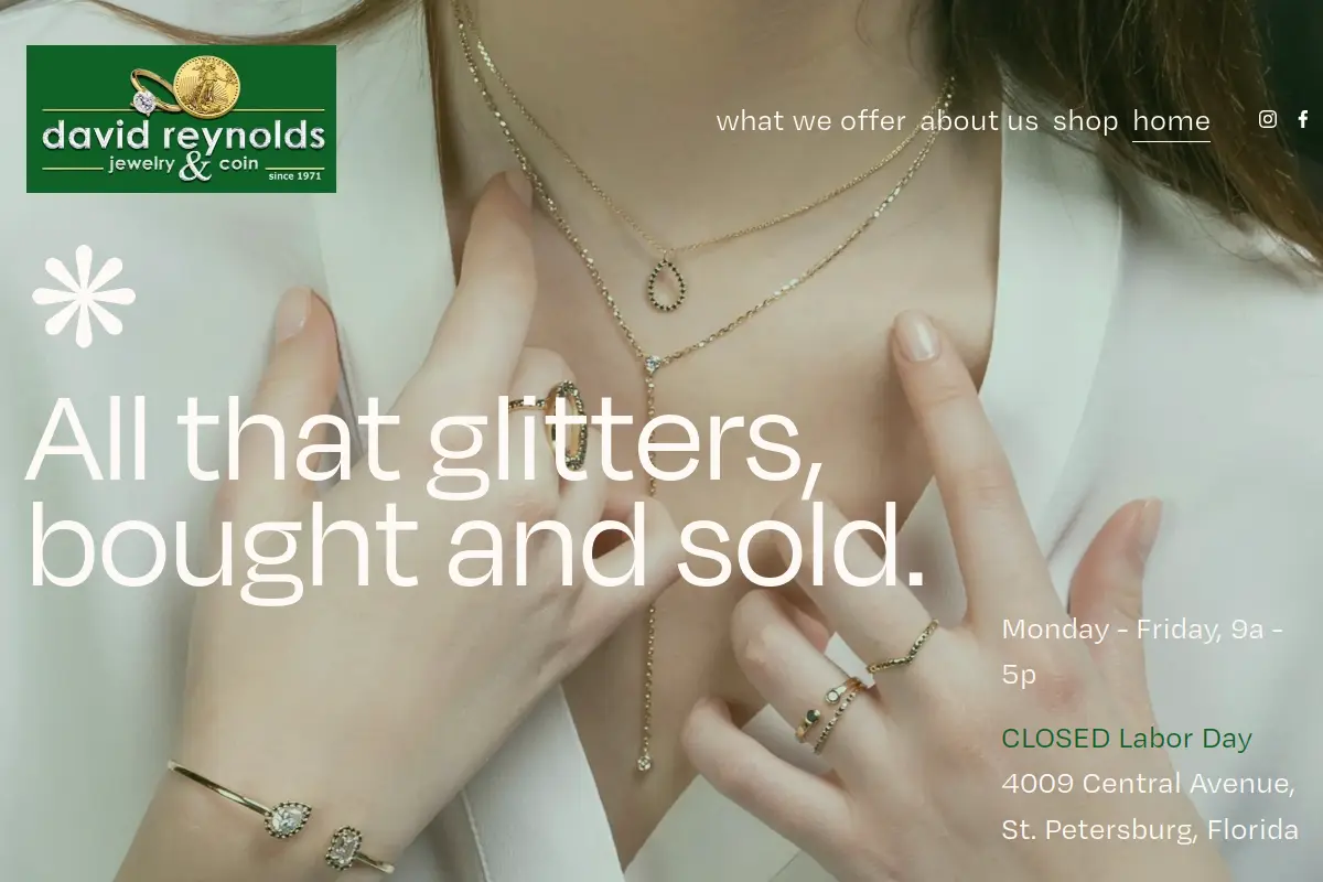 David Reynolds Jewelry and Coin website